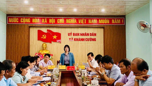 UBND xã Khánh Cường tổ chức Hội nghị đánh giá tình hình thực hiện nhiệm vụ phát triển kinh tế - xã hội, quốc phòng, an ninh 9 tháng đầu năm và triển khai nhiệm vụ trọng tâm 3 tháng cuối năm 2025
